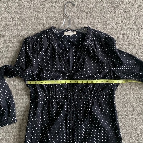 2/$25 Jones New York Black/White polka dot blouse - Size Medium - Picture 6 of 9
